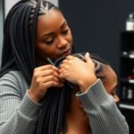 50 Stunning Knotless Box Braids Ideas for Your Next Hairstyle step-by-step_installation_process_12