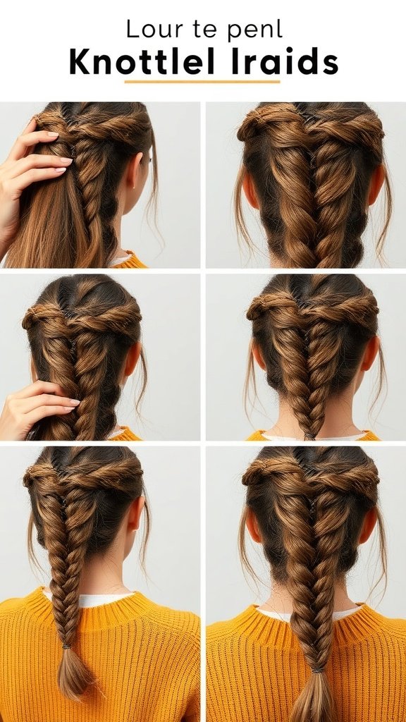Step-by-step guide to knotless braiding technique