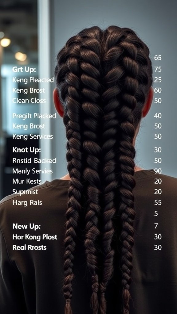 Image showing a back view of a person with knotless braids