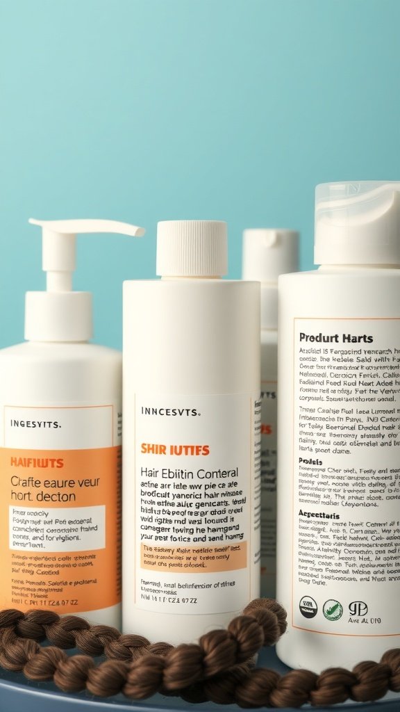 Hair care products for maintaining short knotless box braids