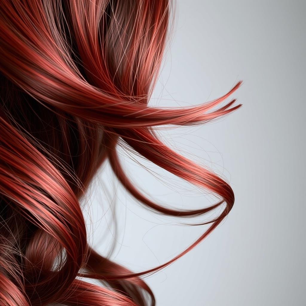Cherry cola hair color on medium brown base showing perfect balance of red and brown tones Cherry cola hair color on medium brown base showing perfect balance of red and brown tones