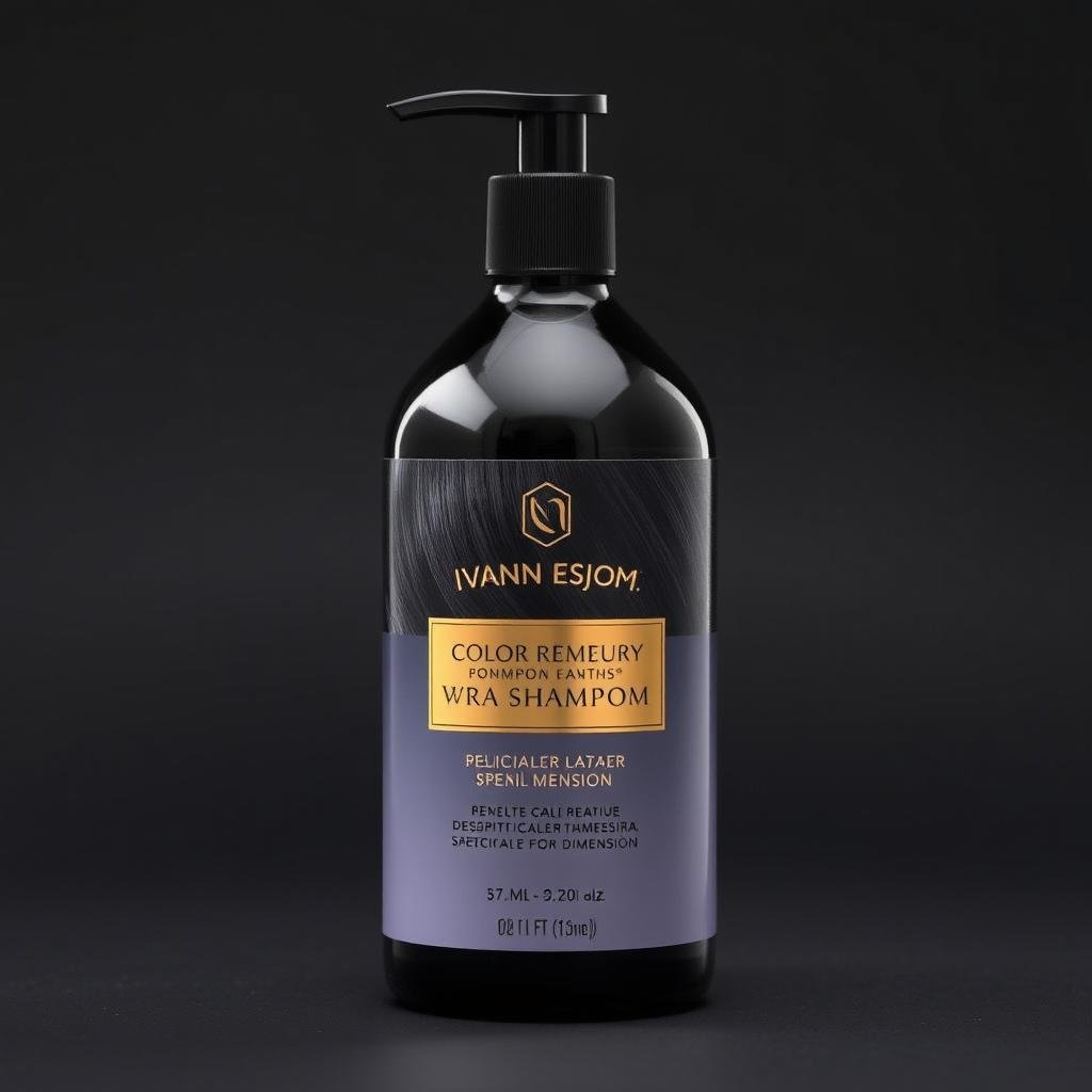 Color-depositing shampoo for dimensional black hair