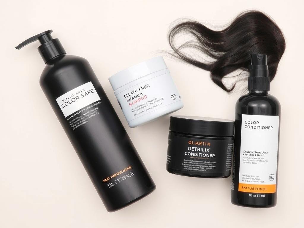 Color-safe hair care products for maintaining colored black hair Color-safe hair care products for maintaining colored black hair
