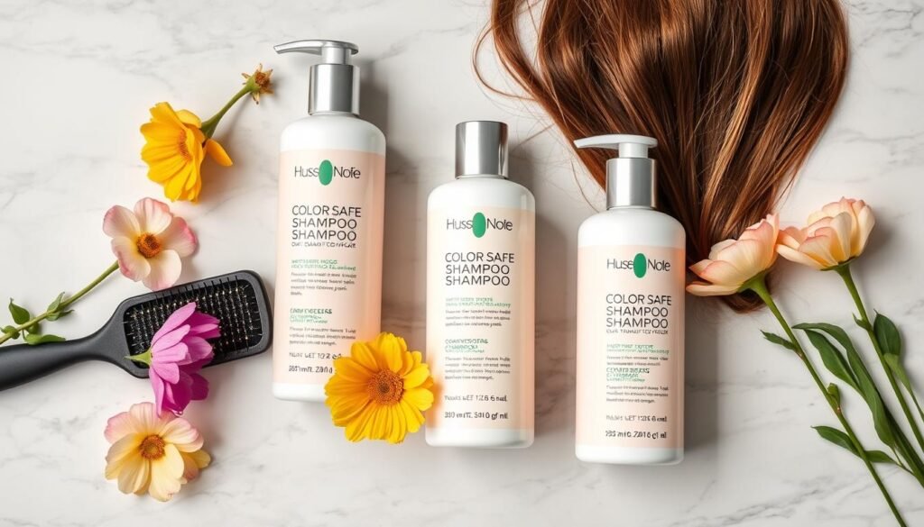 Color-safe shampoo and conditioner for dimensional brunette hair