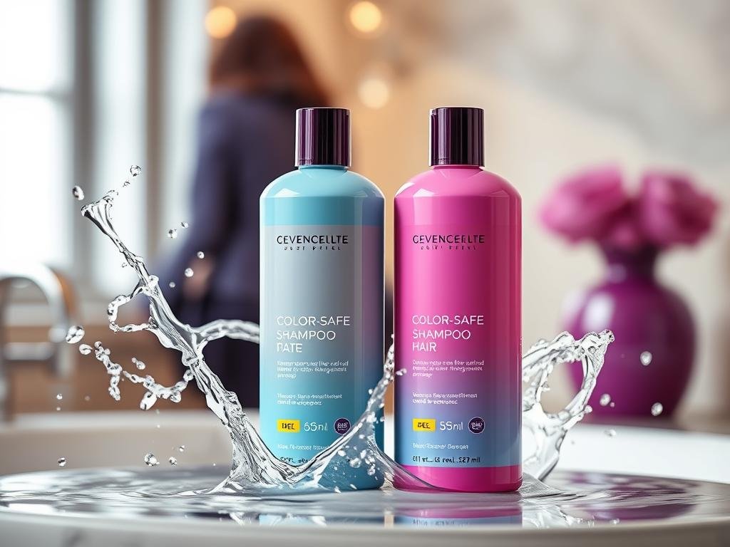 Color-safe shampoo and conditioner products for hair color maintenance