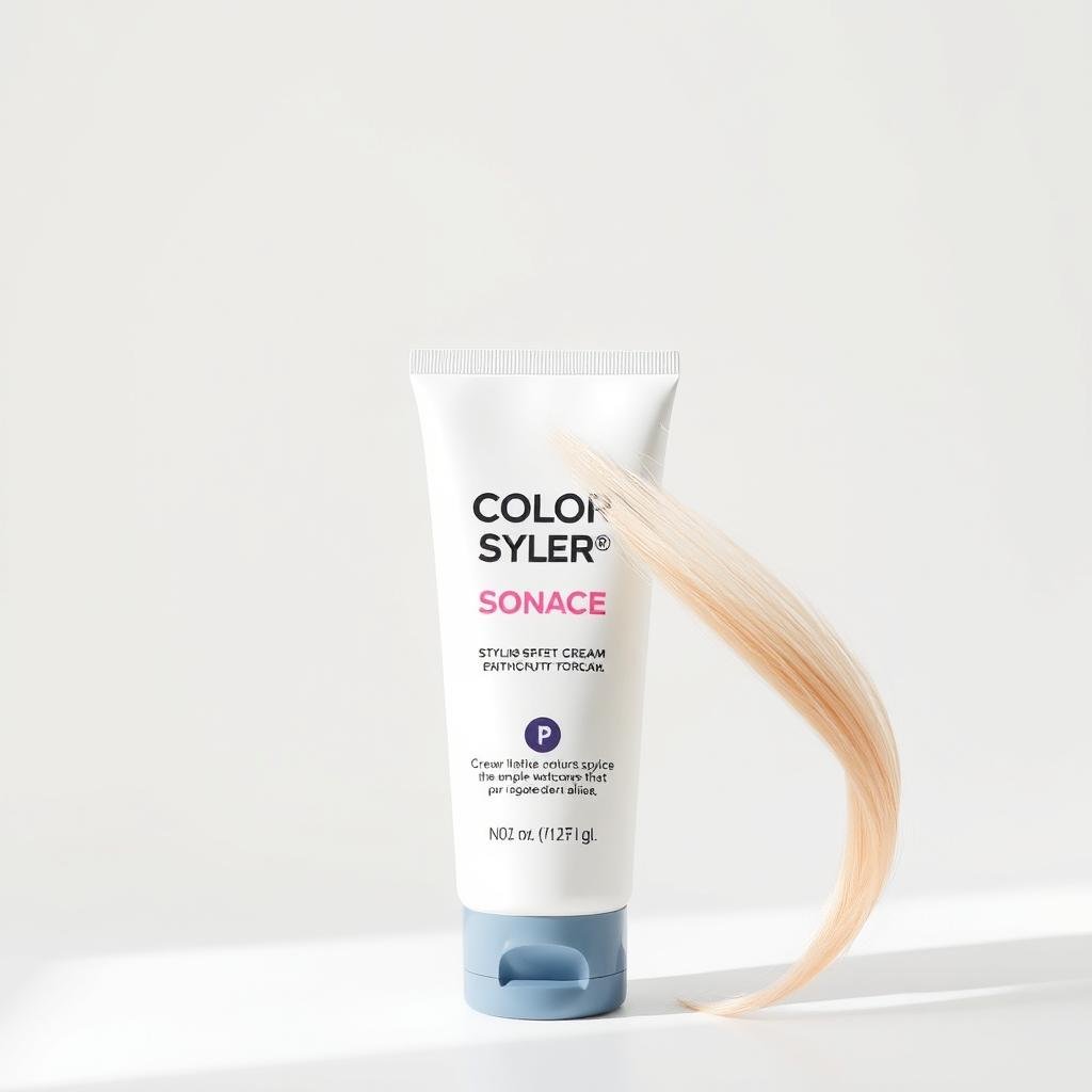 Color-safe styling cream for highlighted hair