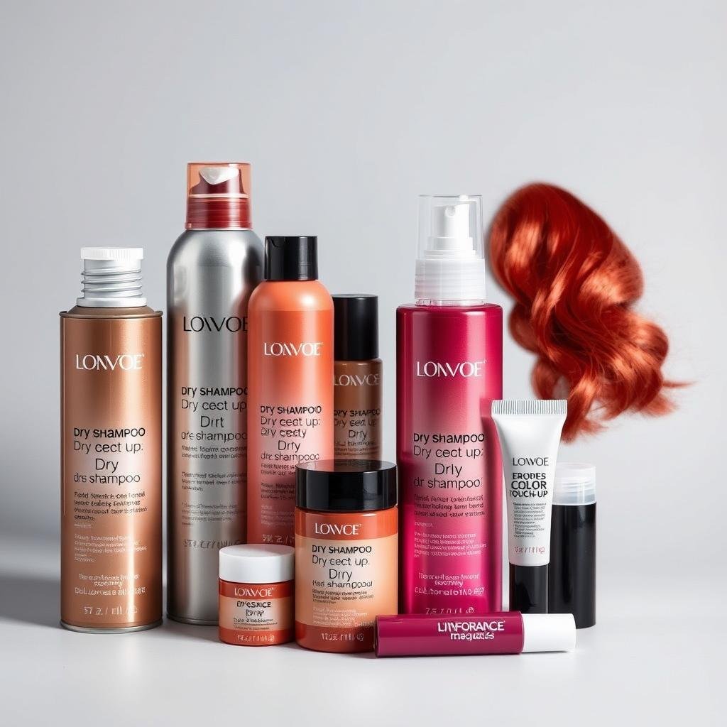 Dry shampoo and touch-up products for extending time between washes