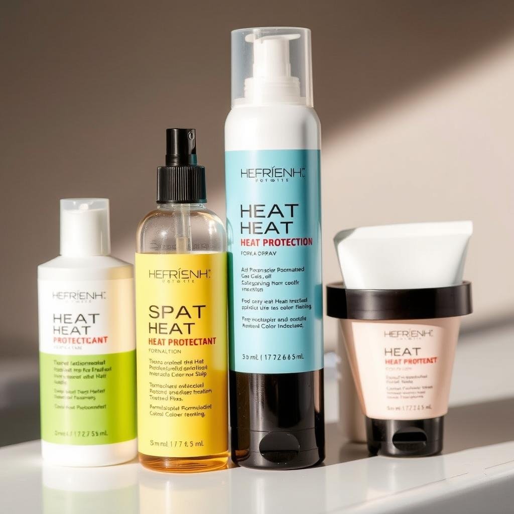 Heat protectant products specifically formulated for color-treated hair