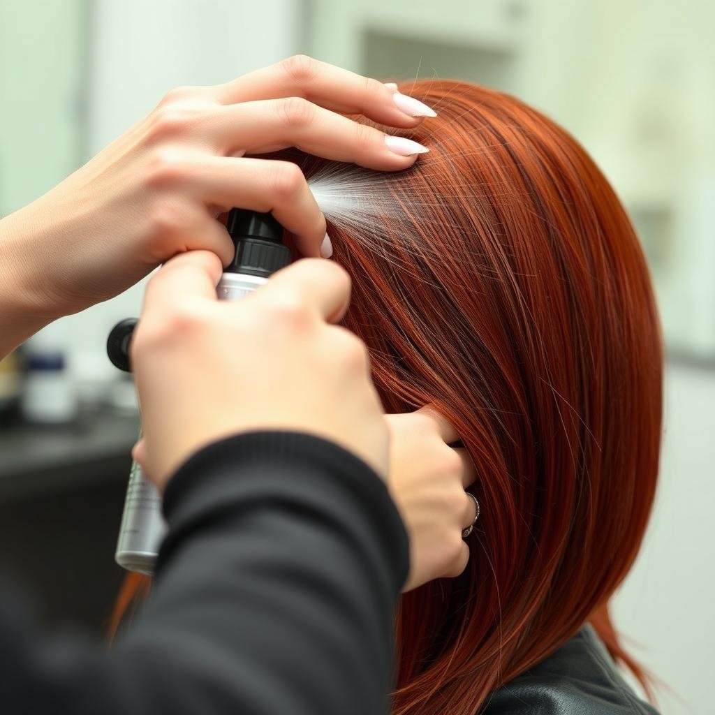 Heat protectant spray for colored hair Heat protectant spray for colored hair