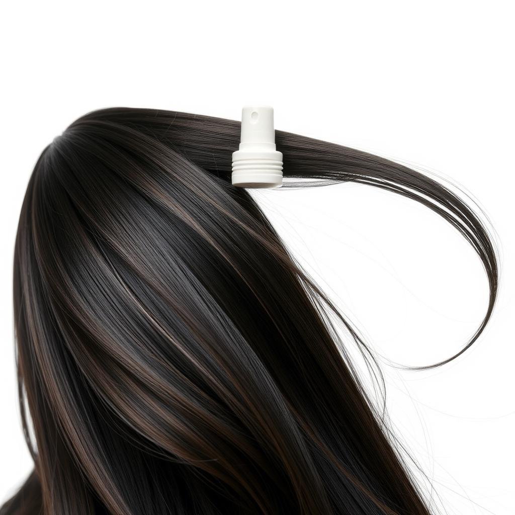 Heat protectant spray for highlighted black hair