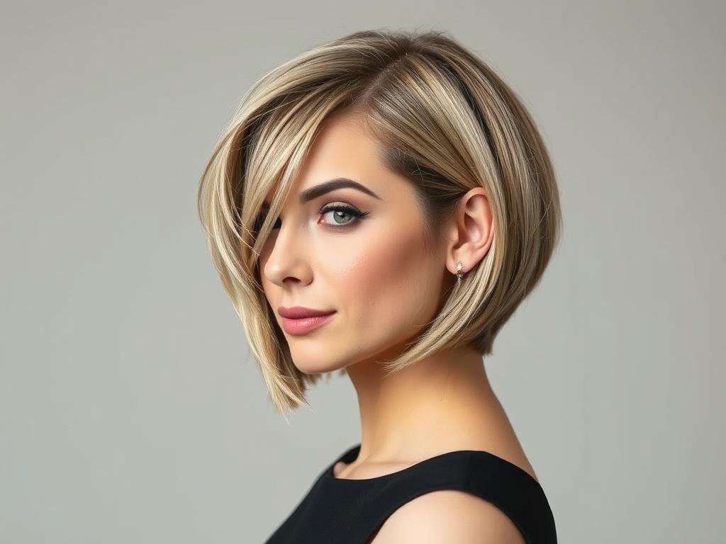 Textured bob with volume formal hairstyle for thin hair