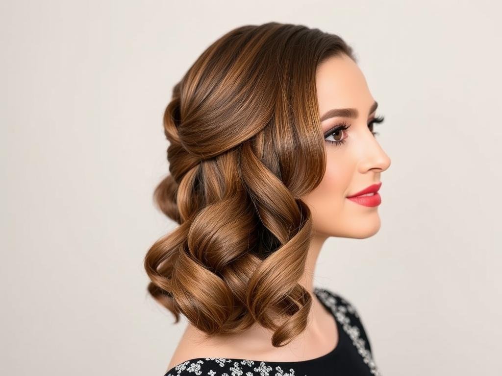 Vintage-inspired finger waves formal hairstyle for thin hair