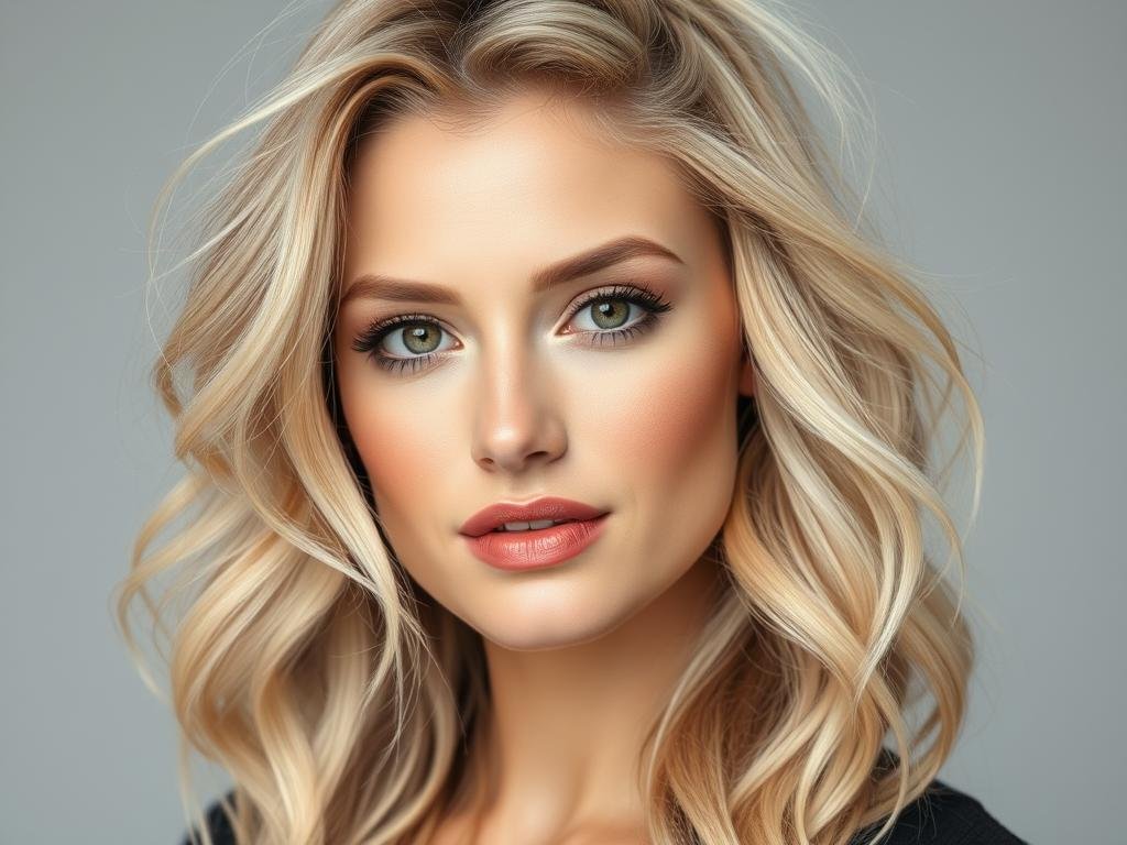 Woman with baby blonde hair showing ultra-light natural-looking blonde