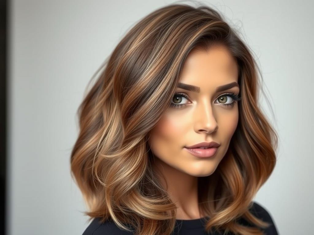Woman with bronde hair showing perfect blend of brown and blonde