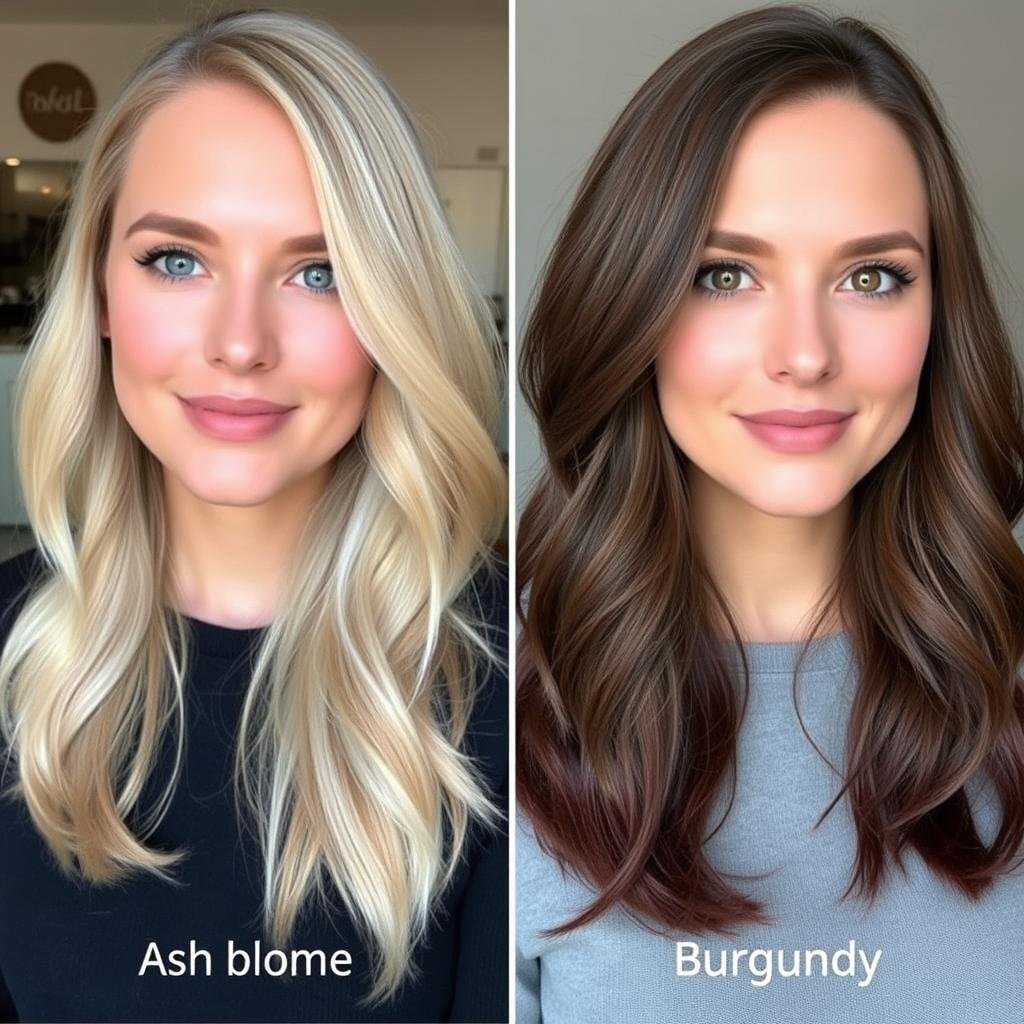 Woman with cool skin tone paired with complementary hair color