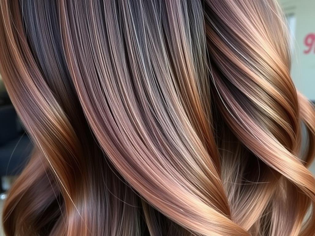 Woman with rich chocolate brunette hair color with subtle highlights