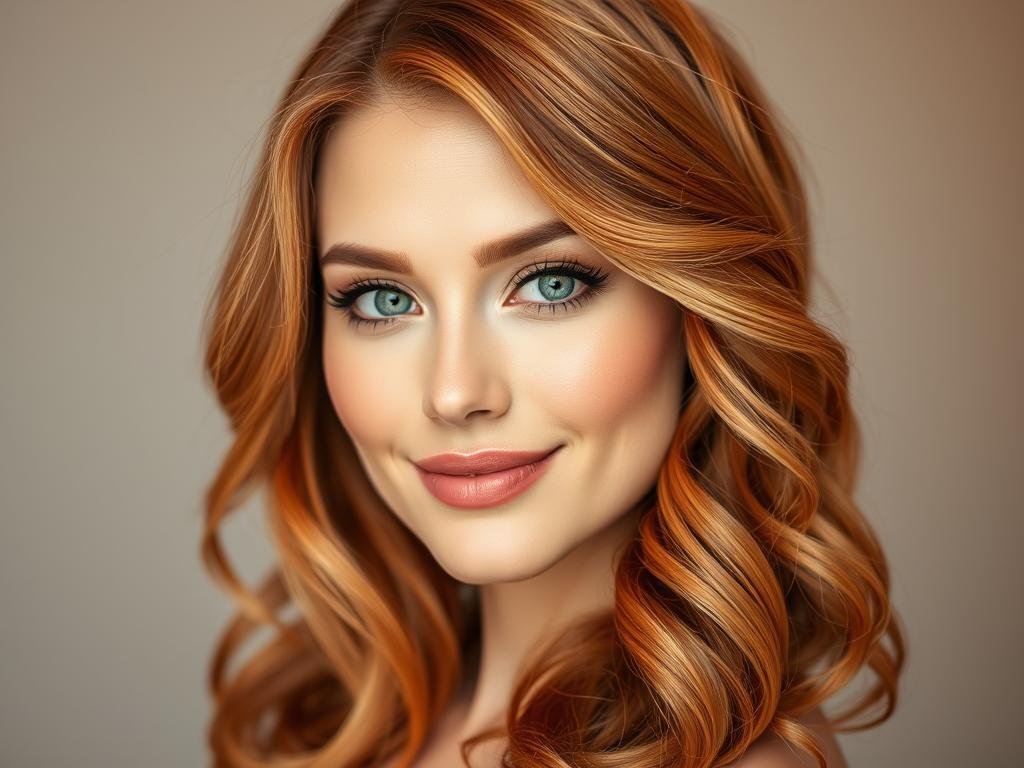 Woman with strawberry blonde hair showing blonde with copper-red undertones
