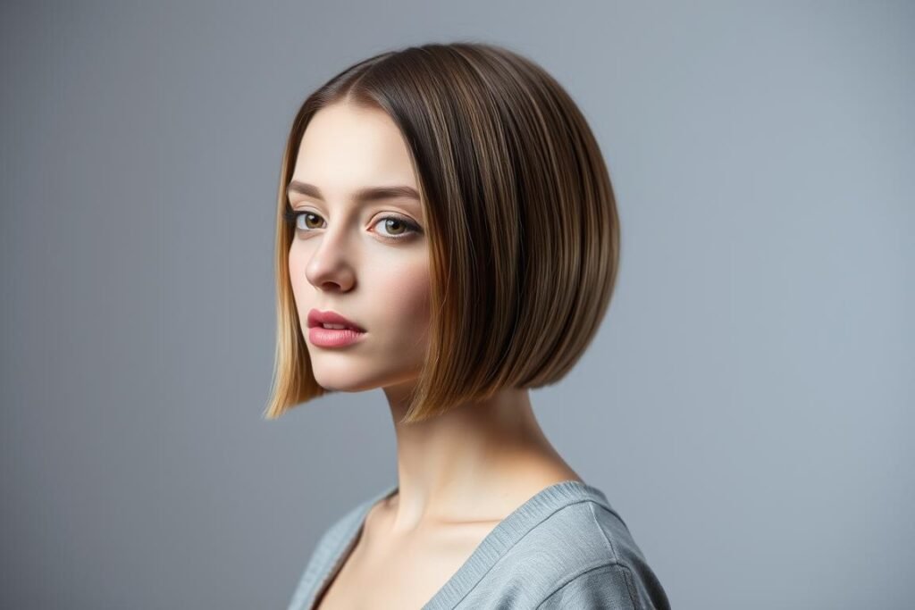 Blunt medium length haircut inspired by Hailey Bieber Blunt medium length haircut inspired by Hailey Bieber