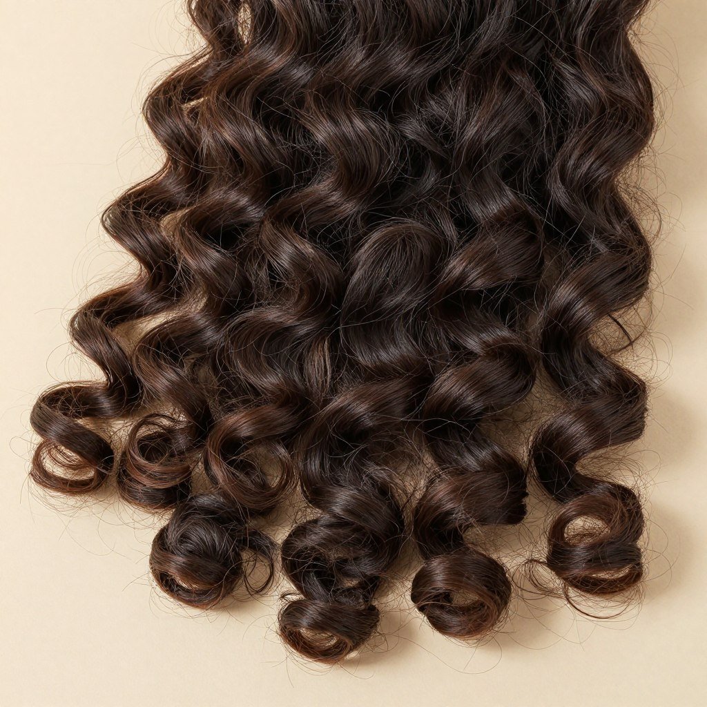Deep curl pattern for half up half down weave Deep curl pattern for half up half down weave