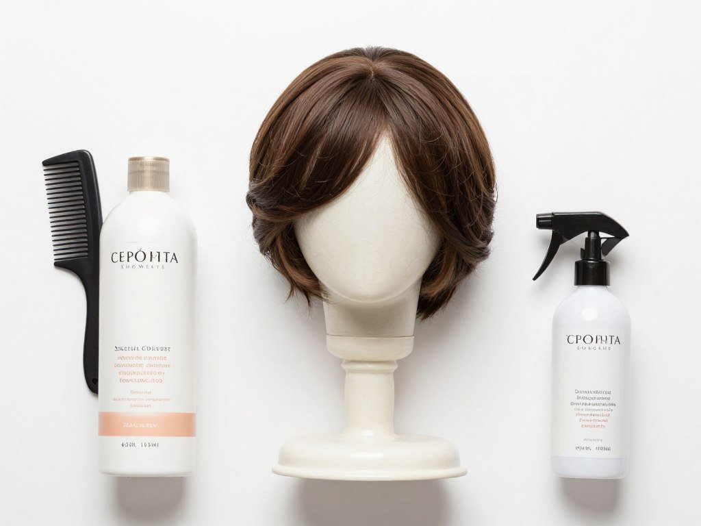 Essential wig care products for maintaining half up half down wigs
