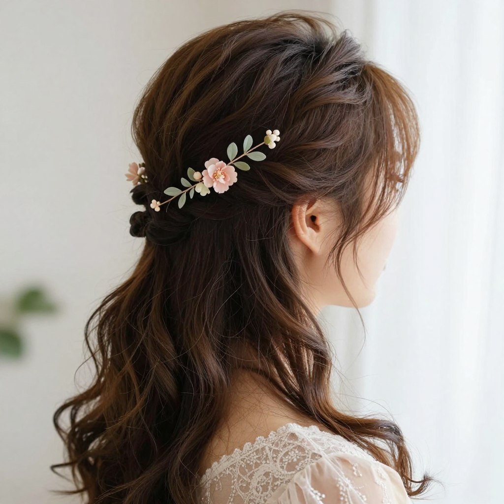 Floral and nature-inspired hair accessories for prom hairstyles