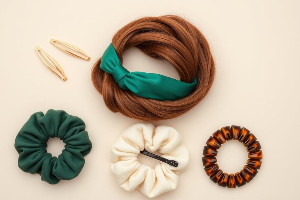 Hair accessories that complement teddy bear brown hair color