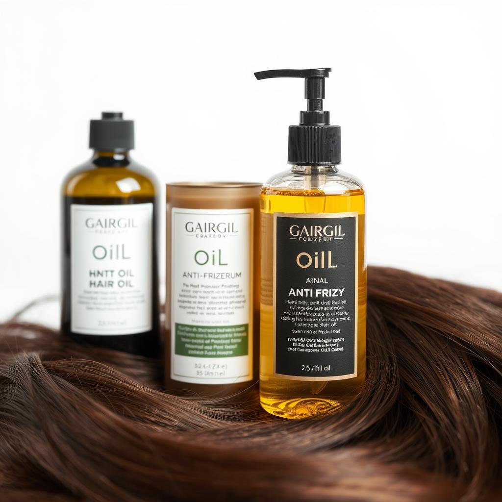 Hair oil and anti-frizz serum for thick hair