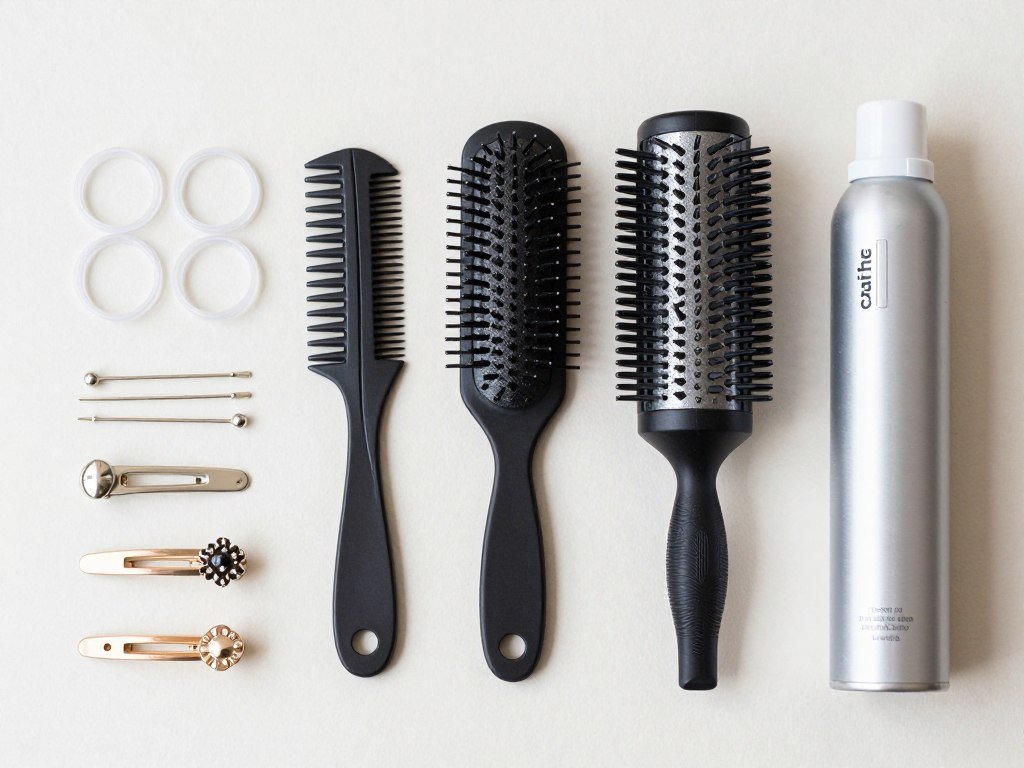 Hair styling tools needed for two ponytails half up half down hairstyle Hair styling tools needed for two ponytails half up half down hairstyle