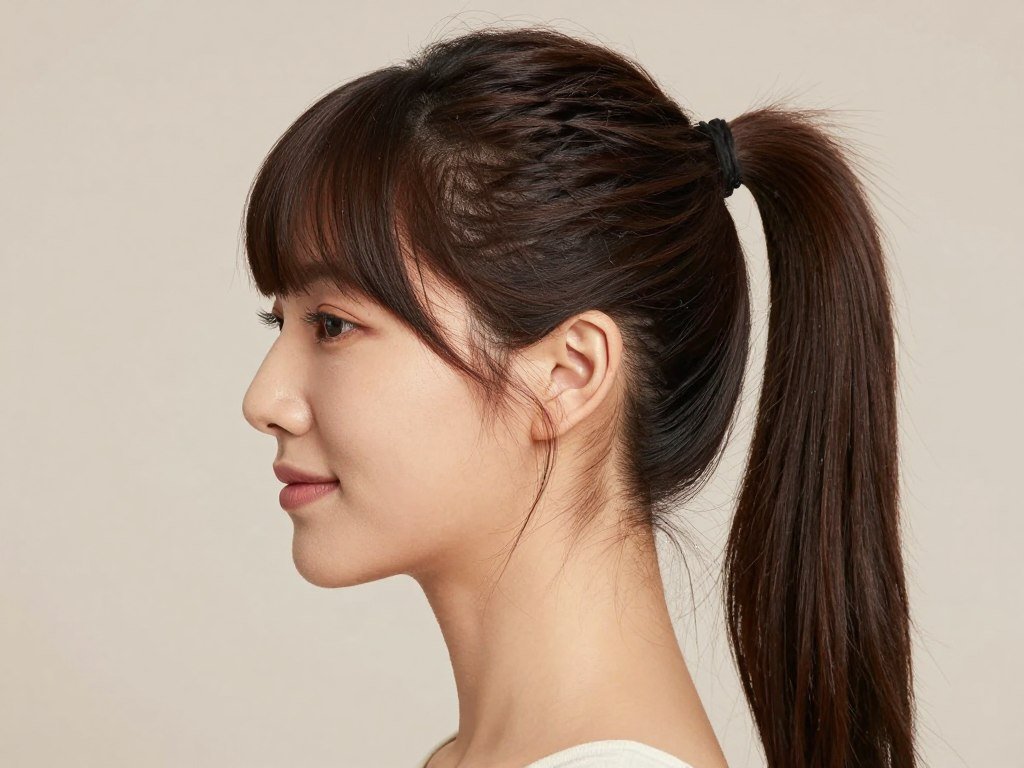 Half up half down pigtails positioned more to the sides of the head rather than the back Half up half down pigtails positioned more to the sides of the head rather than the back