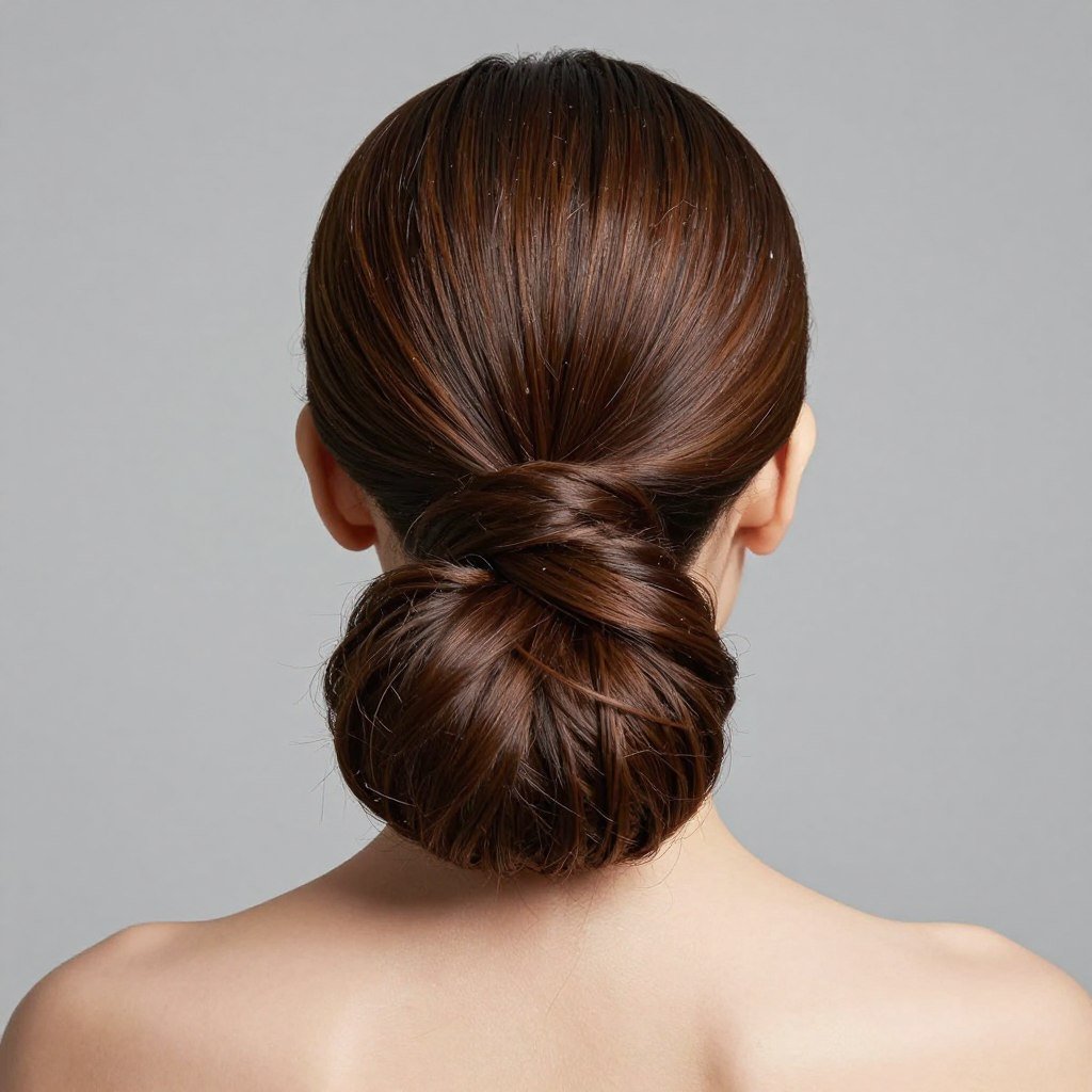 Half up half down slick back with crimped bottom section Half up half down slick back with crimped bottom section