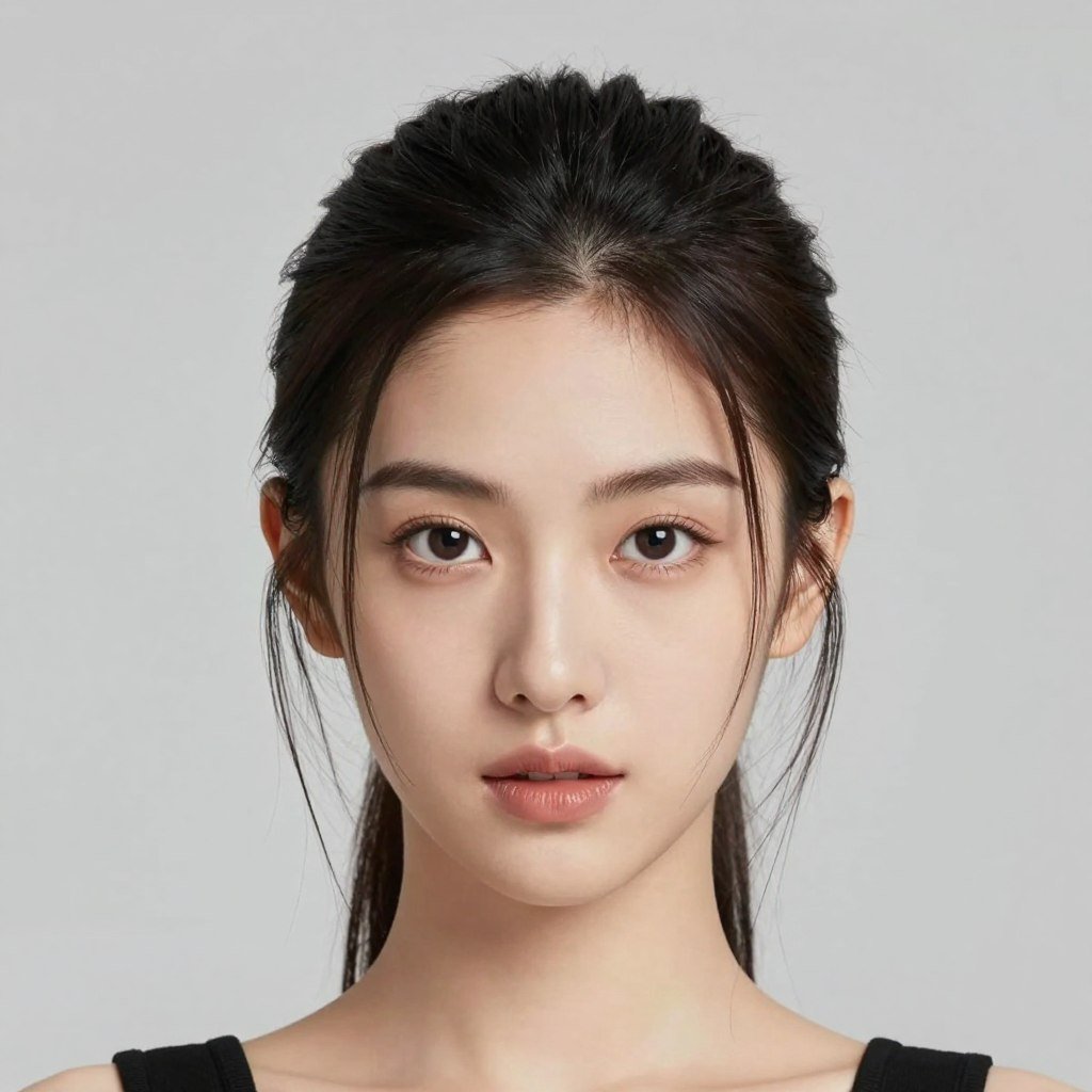 Half up half down slick back with face-framing pieces Half up half down slick back with face-framing pieces