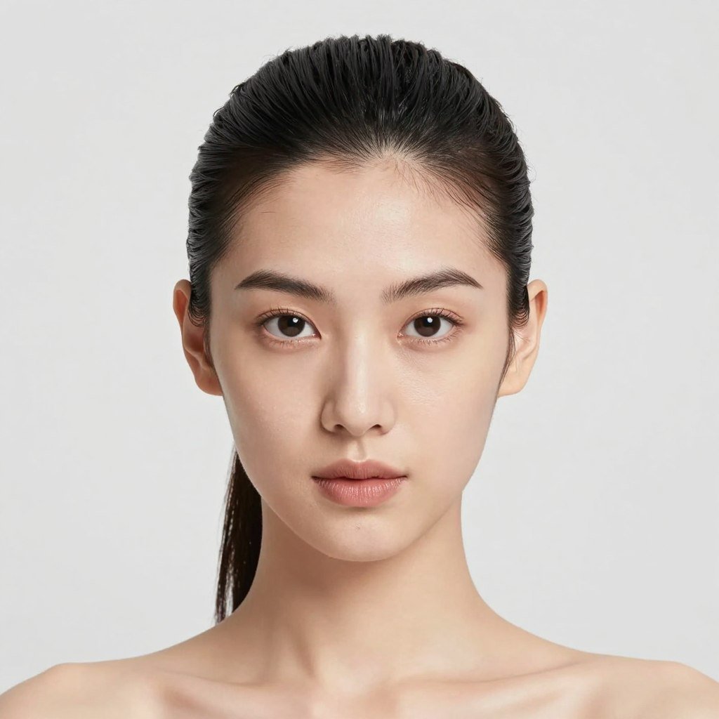 Half up half down slick back with middle part Half up half down slick back with middle part