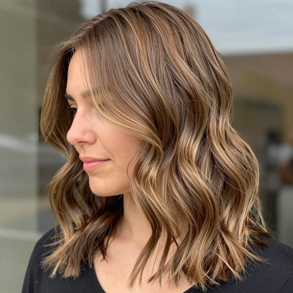 Light brown hair with subtle highlights brown hair balayage