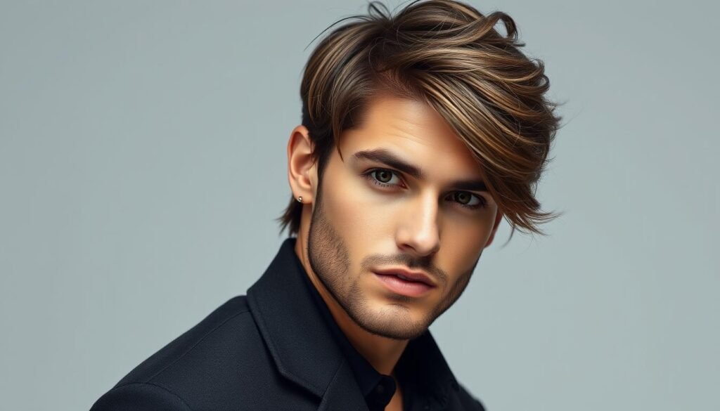 Man with stylish medium length haircut showing versatility of the style