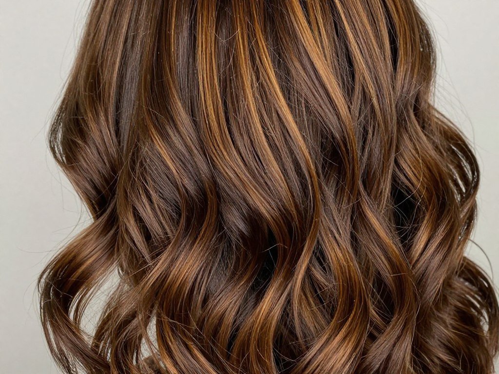 Medium brown hair with a mix of highlights and lowlights creating rich dimension Medium brown hair with a mix of highlights and lowlights creating rich dimension