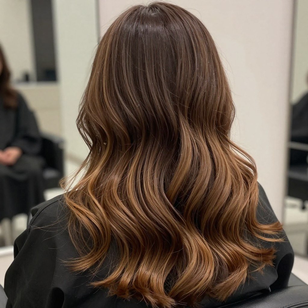Mocha brown hair with toffee ombré Mocha brown hair with toffee ombré