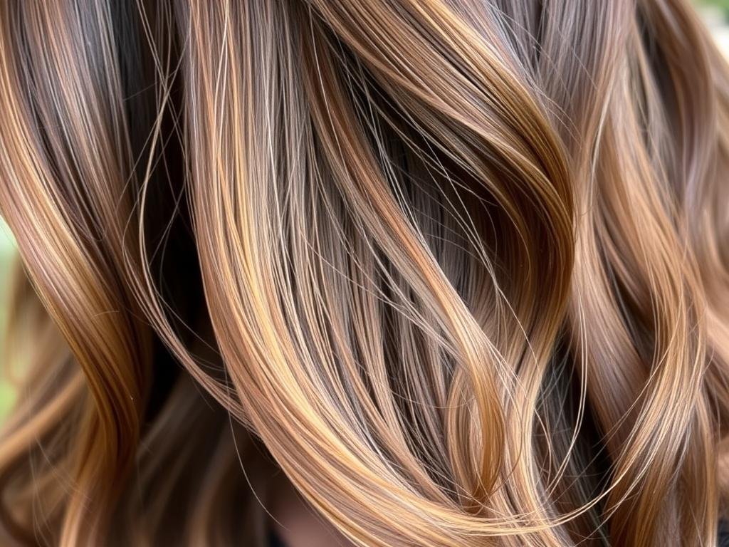 Natural-looking sombré on brunette hair with barely noticeable transition from dark to light