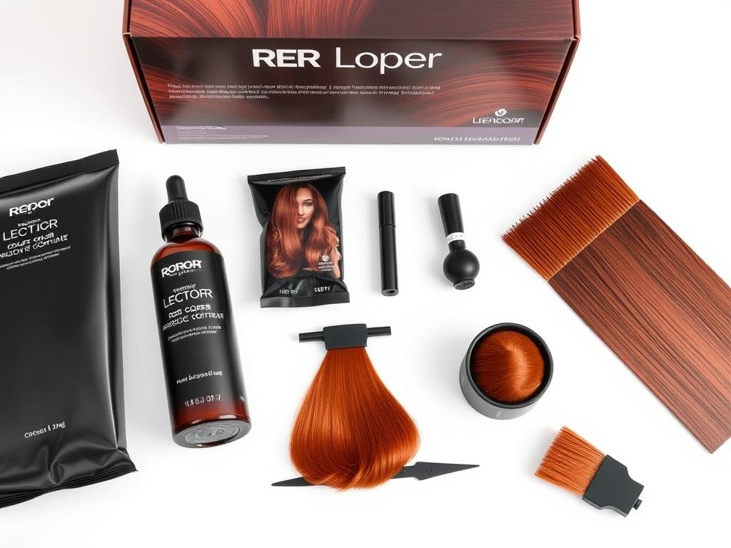 Professional-grade permanent red copper hair color kit Professional-grade permanent red copper hair color kit