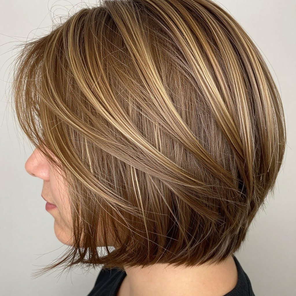 Short light brown hair with blonde highlights Short light brown hair with blonde highlights
