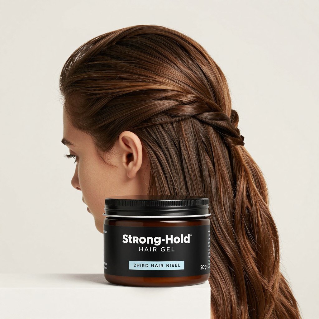Strong-hold hair gel for half up half down slick back Strong-hold hair gel for half up half down slick back