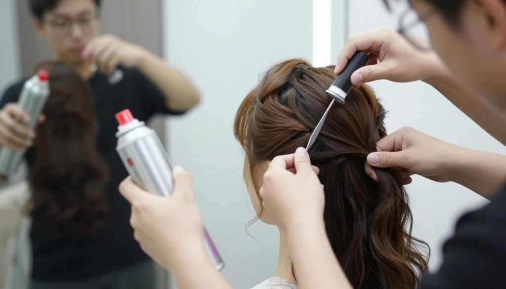 Techniques for making half up half down prom hairstyles last all night