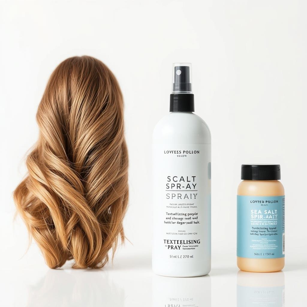 Texturizing spray and sea salt spray for medium length thick hair