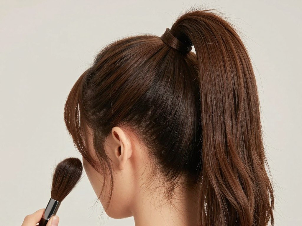 Two ponytails half up half down hairstyle on fine hair with volume Two ponytails half up half down hairstyle on fine hair with volume