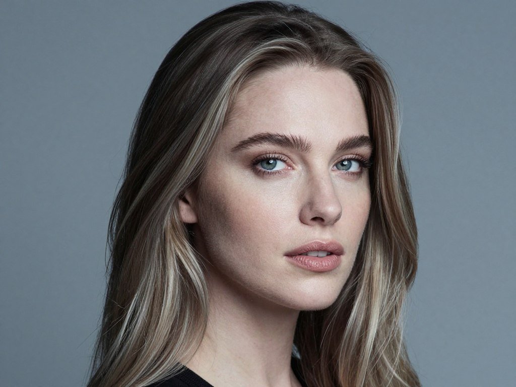 Woman with cool skin tone and light brown hair with ash highlights