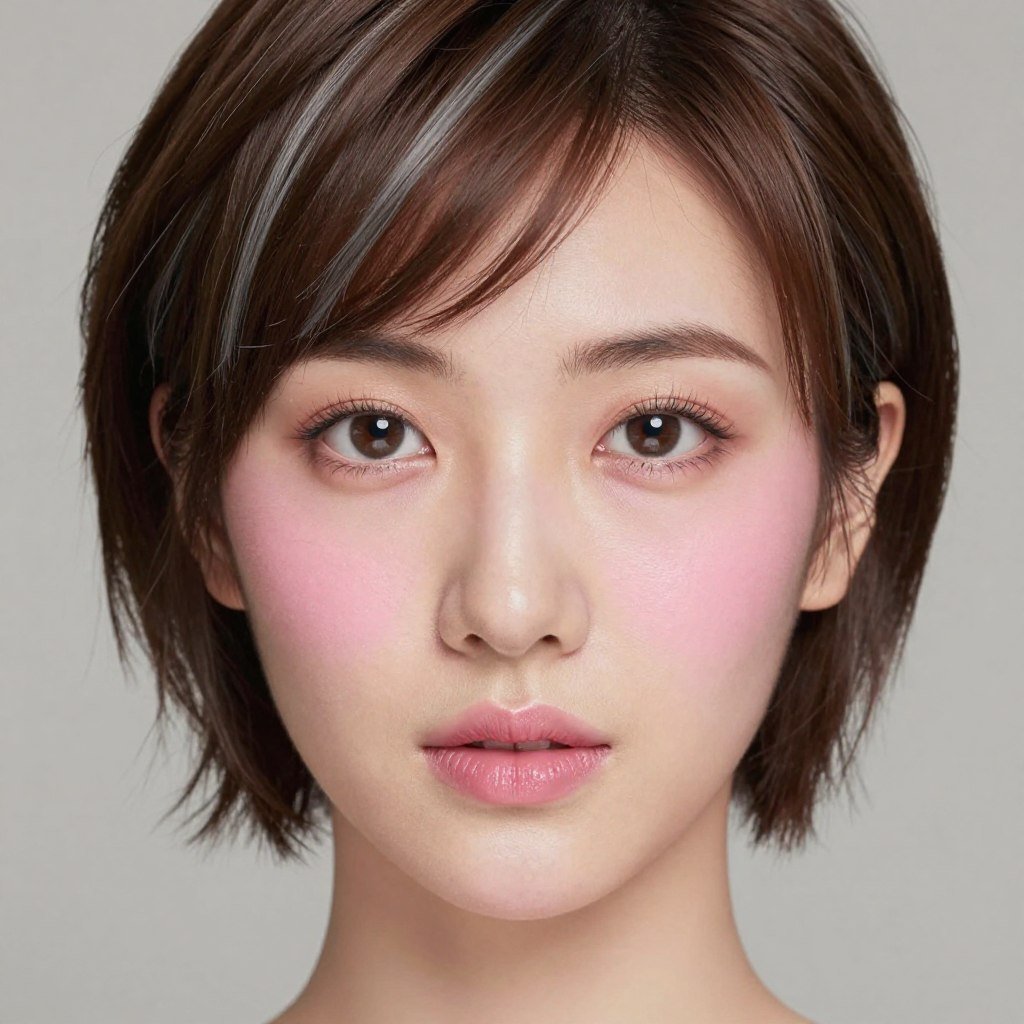 Woman with cool skin tone and short brown hair with ash highlights Woman with cool skin tone and short brown hair with ash highlights