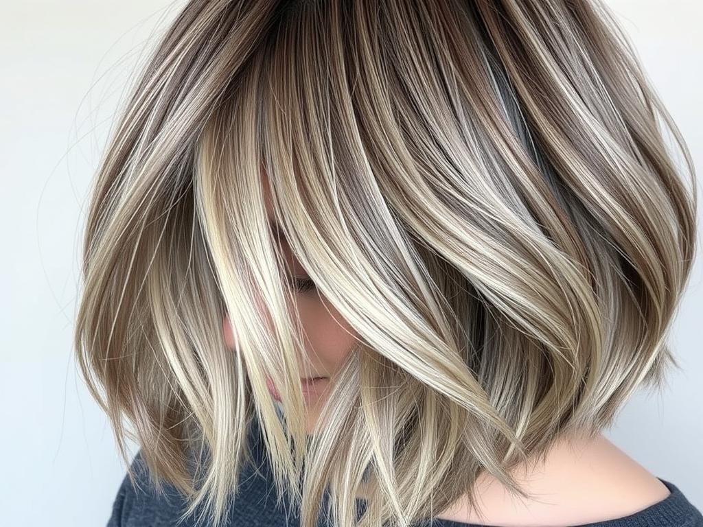 Woman with mushroom brown hair showing the cool gray-beige undertones