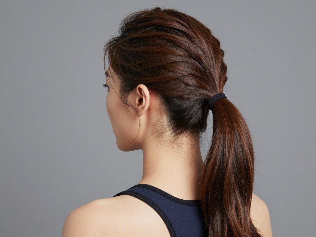 Workout-ready 2 ponytails half up half down style Workout-ready 2 ponytails half up half down style