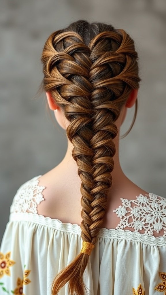 A woman with a beautiful knotless braid styled into a fishtail braid, showcasing intricate hair design.