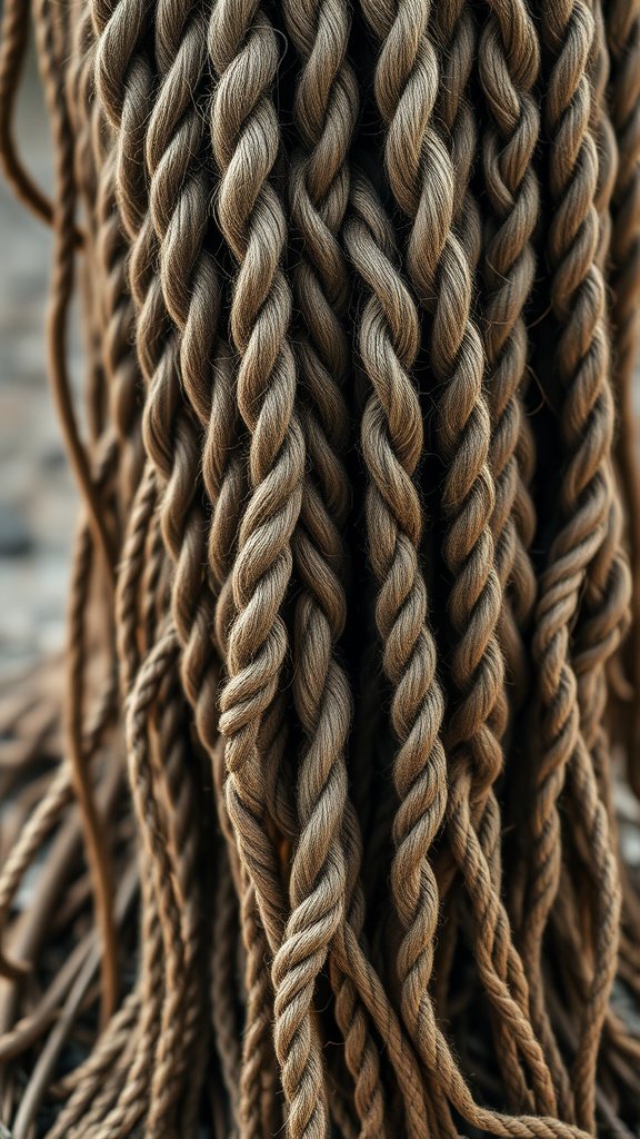 Large knotless braids with twisted roots, showcasing a smooth texture and rich color.