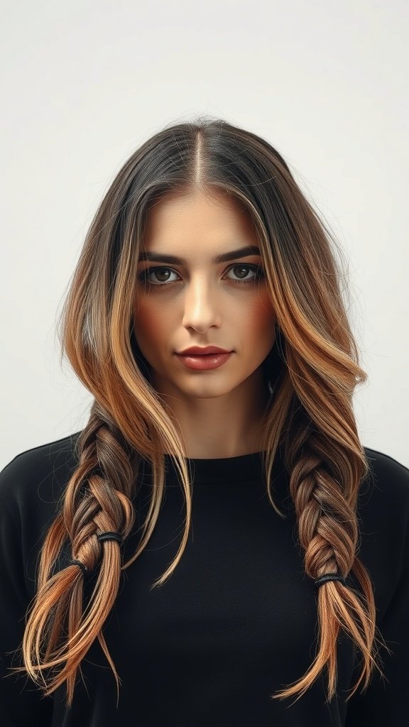 A woman with long knotless braids styled in a bob with layers.
